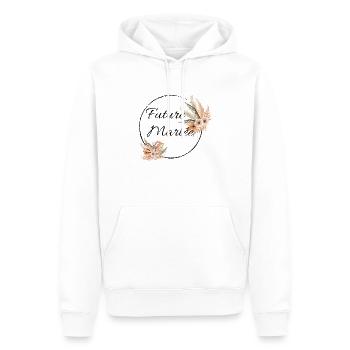 Future mariée floral - Sweat à capuche Premium bio Homme - blanc - Devant - Nico (187cm)