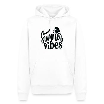 Ambiance estivale - Sweat à capuche Premium bio Homme - blanc - Devant - Nico (187cm)