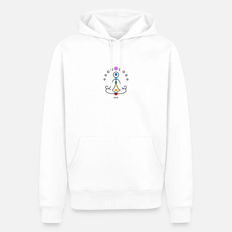 7Chakras - Sweat à capuche Premium bio Homme - blanc