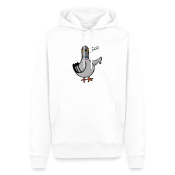 Gurren / Buh-Taube - Männer Premium Bio Hoodie - Weiß - Vorne - Nico (187cm)
