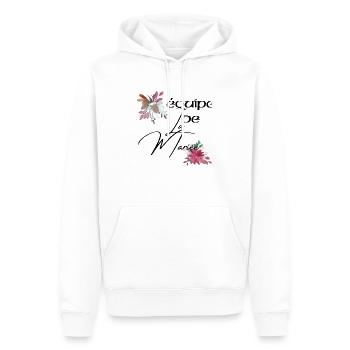 Équipe de la mariée floral - Sweat à capuche Premium bio Homme - blanc - Devant - Nico (187cm)