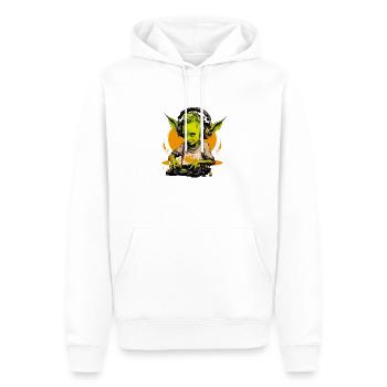 Girl Korrigan DJ2 - Sweat à capuche Premium bio Homme - blanc - Devant - Nico (187cm)
