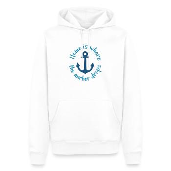 Home is Where the Anchor Drops - Männer Premium Bio Hoodie - Weiß - Vorne - Nico (187cm)