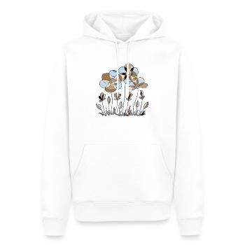 Fleur - Sweat à capuche Premium bio Homme - blanc - Devant - Nico (187cm)