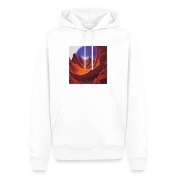 Wüstenrotäärot 1 - Men’s Premium Organic Hoodie - white - Front - Nico (187cm)