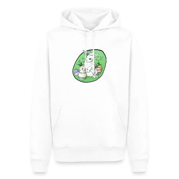 Lapin de Pâques - Sweat à capuche Premium bio Homme - blanc - Devant - Nico (187cm)