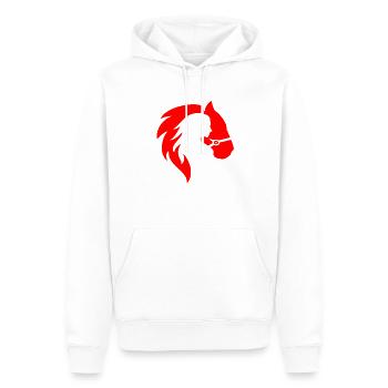Illusion d’optique art psychédéliques formes rétro - Sweat à capuche Premium bio Homme - blanc - Devant - Nico (187cm)