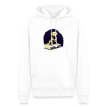 Dogs Read Dog Owner Dog Books Labrador Book - Men’s Premium Organic Hoodie - white - Front - Nico (187cm)