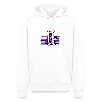 Dogs Books Labrador Read Book Dog Owner Dog - Men’s Premium Organic Hoodie - white - Front - Nico (187cm)