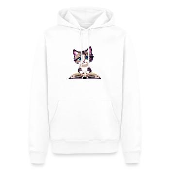 Kitten Read Cat Books Cat Book Domestic Cat - Men’s Premium Organic Hoodie - white - Front - Nico (187cm)
