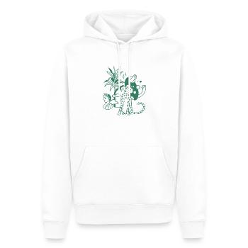 Sommer im Paradies - Männer Premium Bio Hoodie - Weiß - Vorne - Nico (187cm)