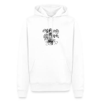 Plante Monstera dessinée à la main - Sweat à capuche Premium bio Homme - blanc - Devant - Nico (187cm)