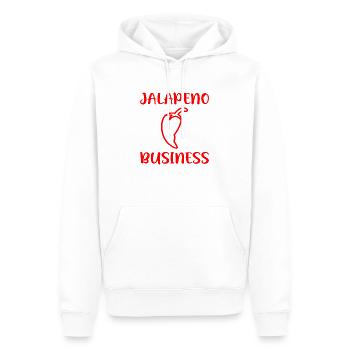 Jalapeno Business - Männer Premium Bio Hoodie - Weiß - Vorne - Nico (187cm)