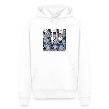 Collection homme | Mode en ligne - Sweat à capuche Premium bio Homme - blanc - Devant - Nico (187cm)