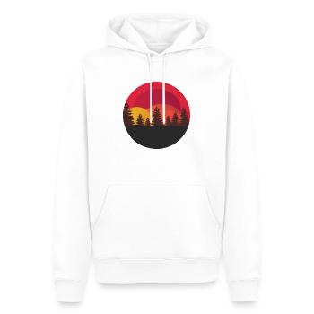 Holz - Männer Premium Bio Hoodie - Weiß - Vorne - Nico (187cm)