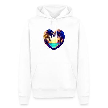 Strand Sonne Palme Sommerurlaub Insel Palmen - Männer Premium Bio Hoodie - Weiß - Vorne - Nico (187cm)