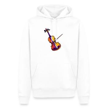 Violon Orchestre Violoniste Musique Violon - Sweat à capuche Premium bio Homme - blanc - Devant - Nico (187cm)