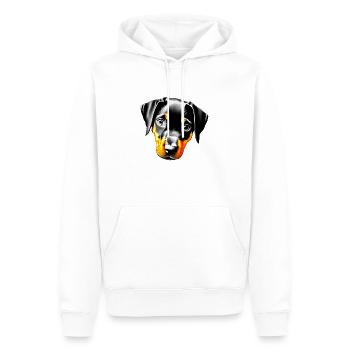 Doberman Doberman chiot chien Doberman dresseur - Sweat à capuche Premium bio Homme - blanc - Devant - Nico (187cm)
