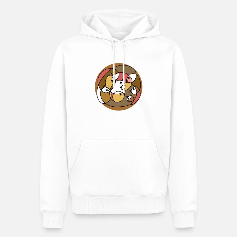 Fisch 6 - Männer Premium Bio Hoodie - Weiß