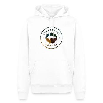 Collection de voyage illimitée - Profitez du Freih - Sweat à capuche Premium bio Homme - blanc - Devant - Nico (187cm)