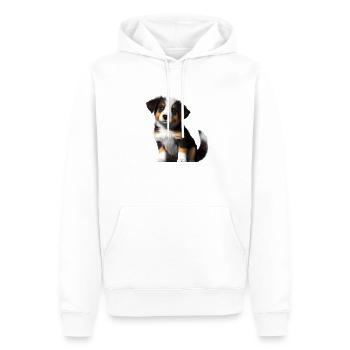 Chien de berger australien Propriétaire Chiot - Sweat à capuche Premium bio Homme - blanc - Devant - Nico (187cm)