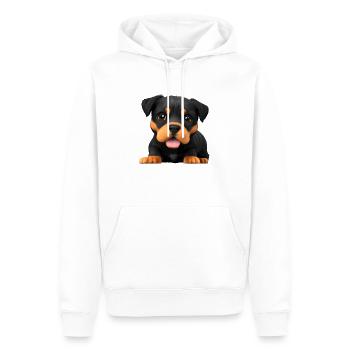 Chiens Rottweiler Puppy Rottweiler Puppy Dog - Sweat à capuche Premium bio Homme - blanc - Devant - Nico (187cm)
