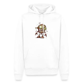 Roboter Déglingo - Männer Premium Bio Hoodie - Weiß - Vorne - Nico (187cm)