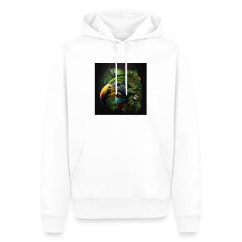 Perroquet dans la nature - Sweat à capuche Premium bio Homme - blanc - Devant - Nico (187cm)