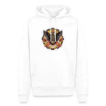 Aigle Allemand - Sweat à capuche Premium bio Homme - blanc - Devant - Nico (187cm)
