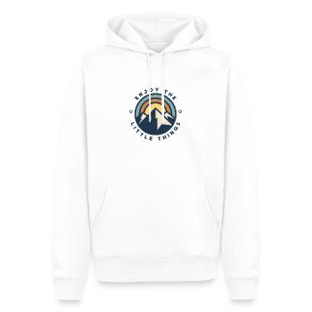 Enjoy the little Things - Männer Premium Bio Hoodie - Weiß - Vorne - Nico (187cm)