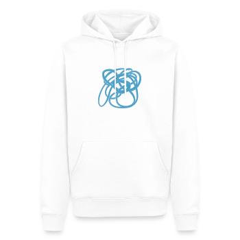 Blue ball - Men’s Premium Organic Hoodie - white - Front - Nico (187cm)