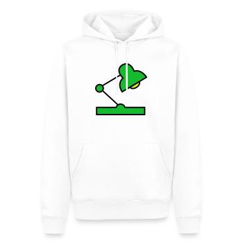 Lampe de bureau - Sweat à capuche Premium bio Homme - blanc - Devant - Nico (187cm)