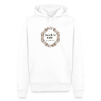 Team de la mariée floral - Sweat à capuche Premium bio Homme - blanc - Devant - Nico (187cm)