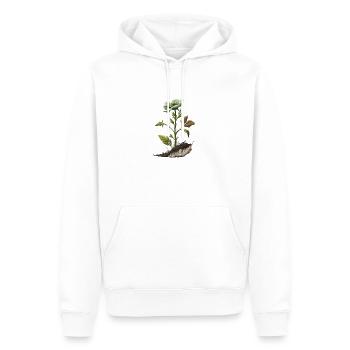 From Seedling to Strong: Graphic Plant Growth - Men’s Premium Organic Hoodie - white - Front - Nico (187cm)