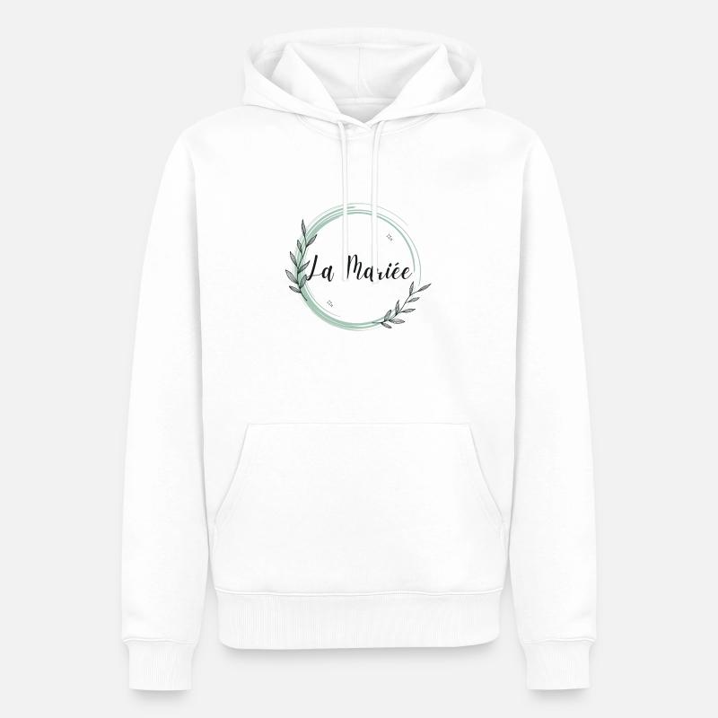 La mariée floral - Sweat à capuche Premium bio Homme - blanc