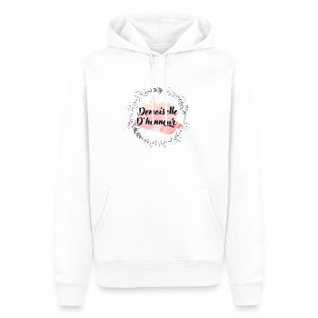 Demoiselle d'honneur - Sweat à capuche Premium bio Homme - blanc - Devant - Nico (187cm)