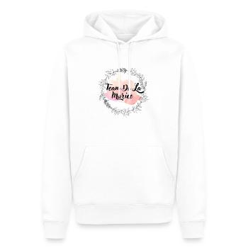 Team de la mariée floral - Sweat à capuche Premium bio Homme - blanc - Devant - Nico (187cm)