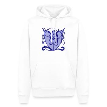 Lécher les chatons. Légèreté et gentillesse - Sweat à capuche Premium bio Homme - blanc - Devant - Nico (187cm)