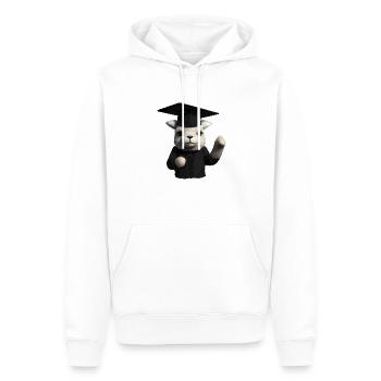 Licence Certificat de fin d’études Diplômé Alpaga - Sweat à capuche Premium bio Homme - blanc - Devant - Nico (187cm)