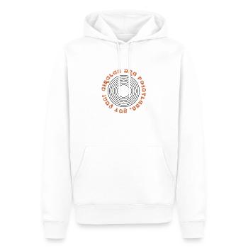 Circles are pointless but fun - Men’s Premium Organic Hoodie - white - Front - Nico (187cm)