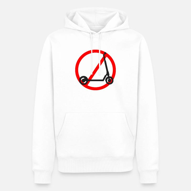 E-Scooter Roller - Männer Premium Bio Hoodie - Weiß