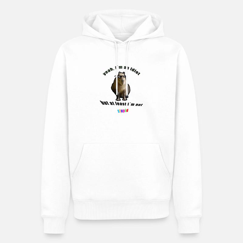 Capybara Meme - Männer Premium Bio Hoodie - Weiß