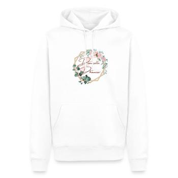 Demoiselle d’honneur floral - Sweat à capuche Premium bio Homme - blanc - Devant - Nico (187cm)