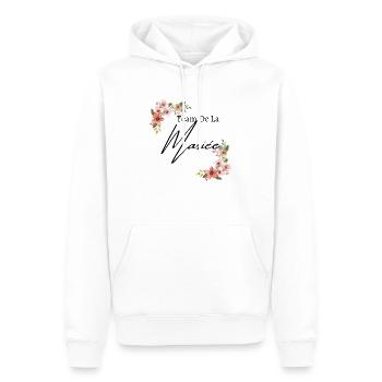 Team de la mariée floral - Sweat à capuche Premium bio Homme - blanc - Devant - Nico (187cm)