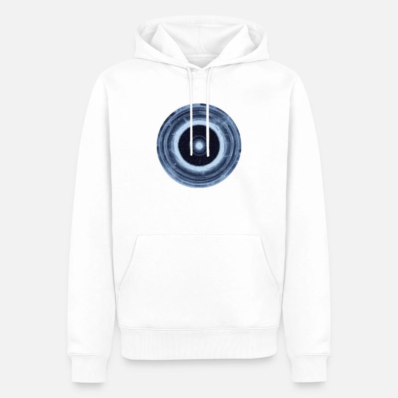 void - Sweat à capuche Premium bio Homme - blanc