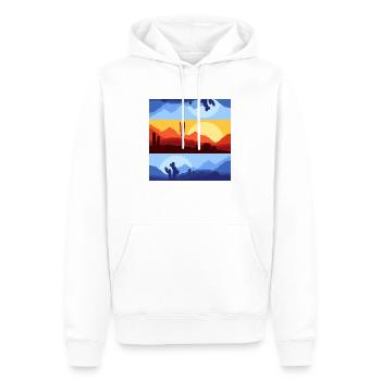 Summer evening vibes - Men’s Premium Organic Hoodie - white - Front - Nico (187cm)