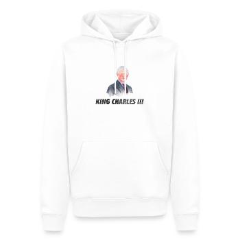 Charles III - Couronnement du roi Charles III 2023 - Sweat à capuche Premium bio Homme - blanc - Devant - Nico (187cm)