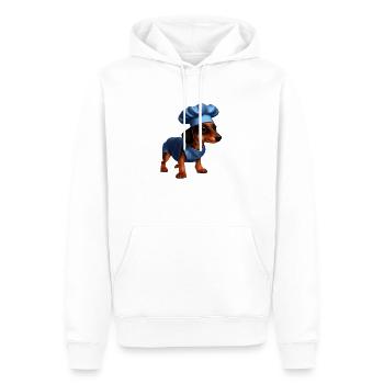 Teckel chien cuisine chiens restaurateur teckel chiot - Sweat à capuche Premium bio Homme - blanc - Devant - Nico (187cm)