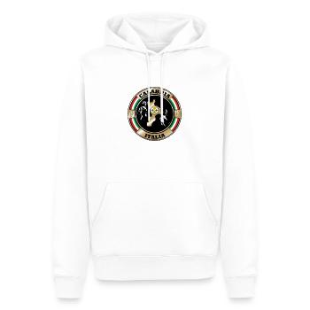 Kalabrien Bronzen von Riace Karte - Männer Premium Bio Hoodie - Weiß - Vorne - Nico (187cm)