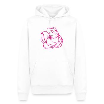 Flower Blume Pflanze - Männer Premium Bio Hoodie - Weiß - Vorne - Nico (187cm)